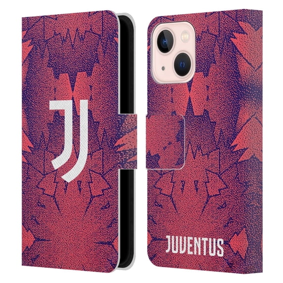 Head Case Designs Officially Licensed Juventus Football Club 2022/23 Match Kit Third Leather Book Wallet Case Cover Compatible with Apple iPhone 13 Mini