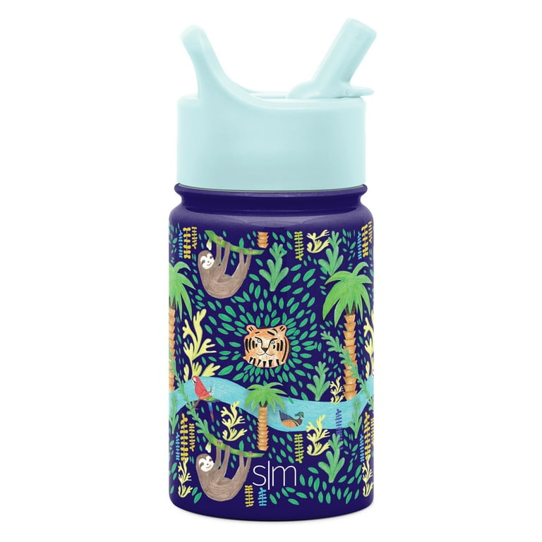 Simple Modern 10 Ounce Summit Kids Water Bottle Thermos with Straw Lid -  Vacuum Insulated 18/8 Stainless Steel - Forest Friends 