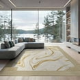 thumbnail image 2 of ODIKA 8'x10' Washable Area Rug Durable, Non-Slip Greek Border Mosaic Designer Sculptures Cream Sconces Abstract Key Refined for Living Room, Under Sectional, Family, 2 of 7
