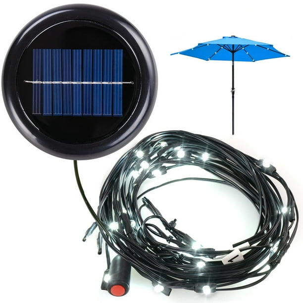 Yescom 30 Led Solar String Light Cool White Fit 6 Ribs 8 Ft 9 Aluminum Outdoor Patio Umbrella With Plastic Clips Com Yescom 30 Led Solar String Light Cool, Replacement Solar Lights For Patio Umbrella