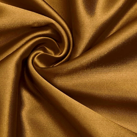 Shiny Stretch Super Satin Taupe Fabric 90/10 Polyester Spandex 60" Wide