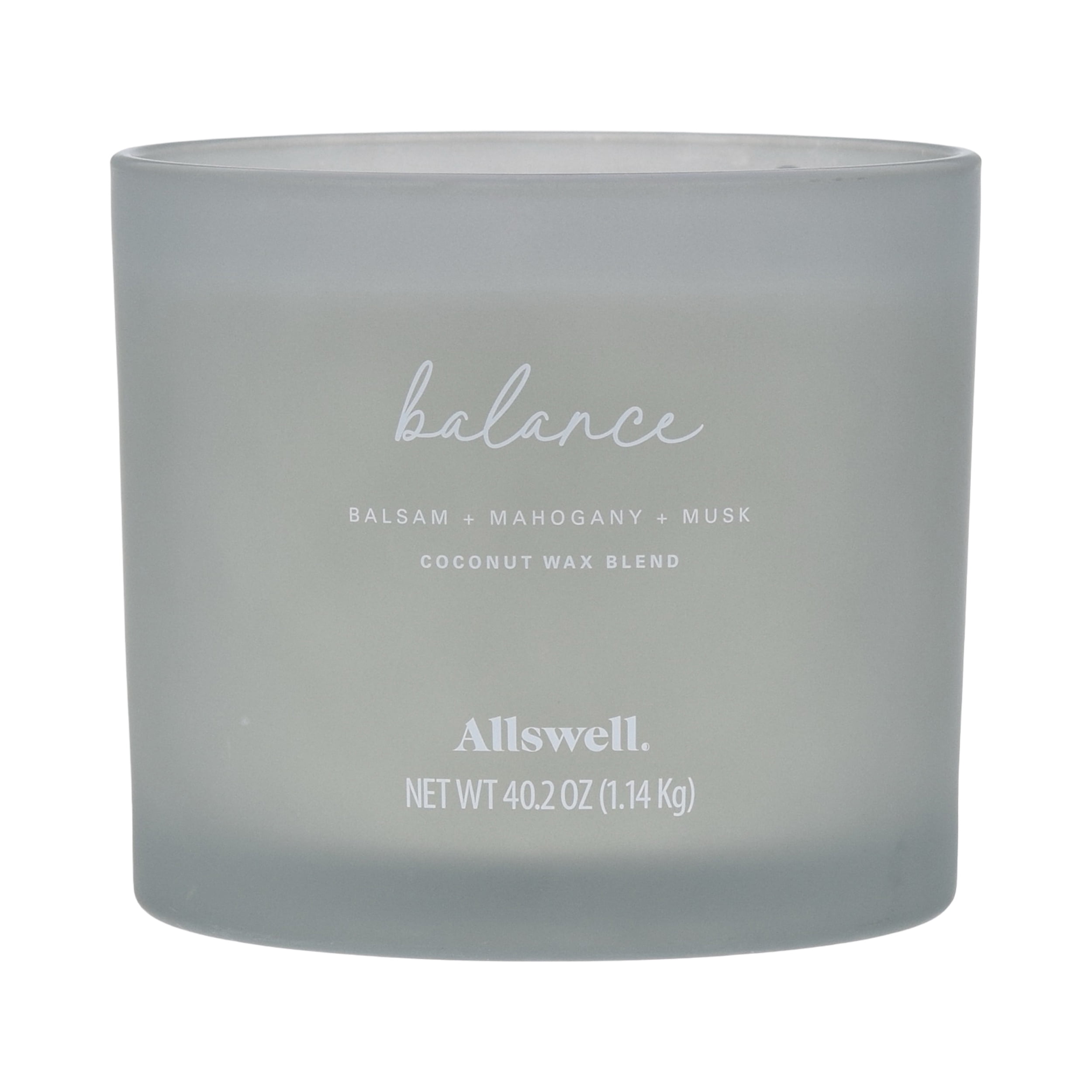 Allswell Balance (Balsam + Mahogany + Musk) Scented 4-Wick Spa Jar Candle 40.2oz.