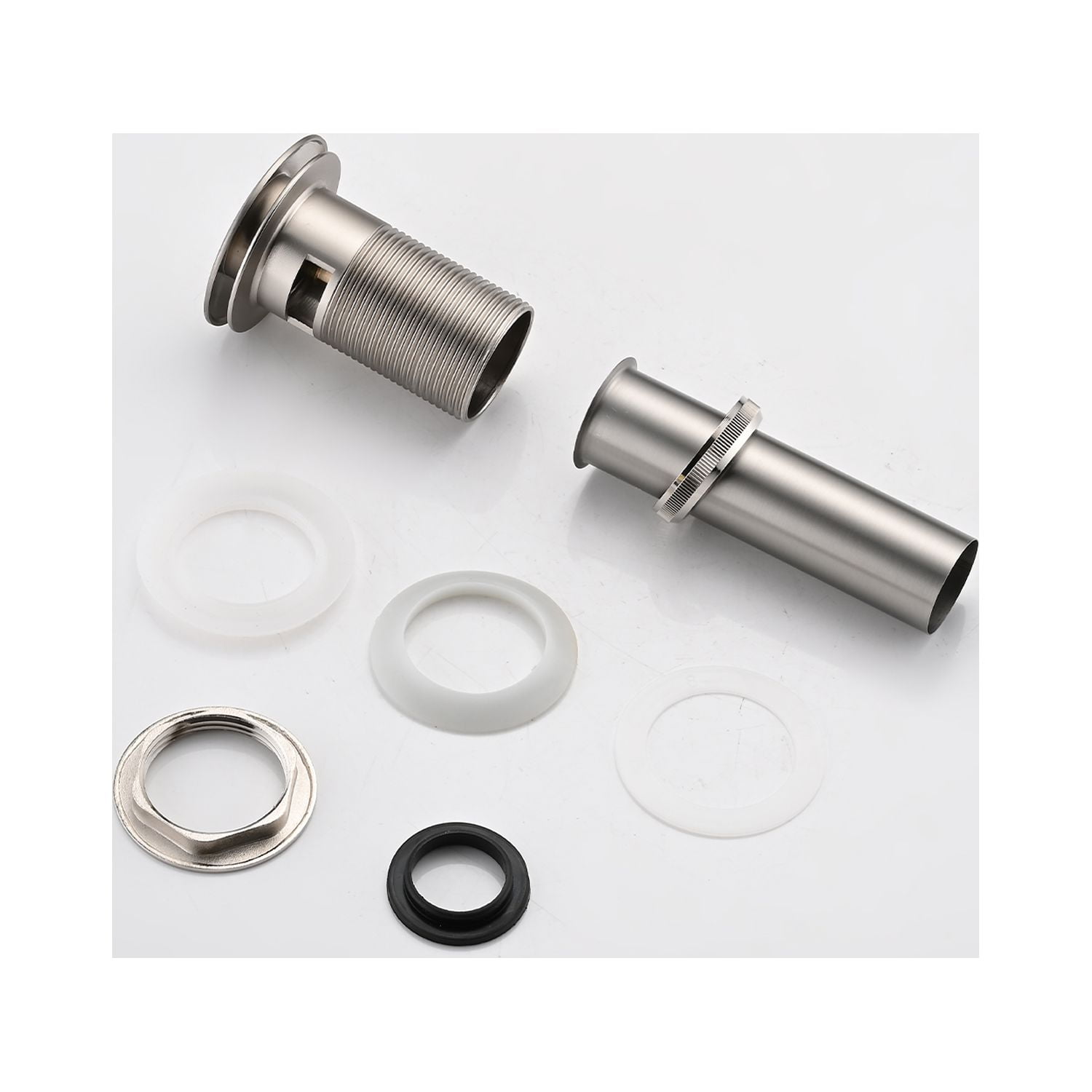 Bathroom Sink Drain with Overflow, Vessel Sink Lavatory Vanity Pop Up Drain Stopper, 304 Stainless Steel