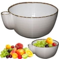 thumbnail image 3 of Automatic Swirling Berry Washer Colander, Portable Fruit Vegetable Rinse Strainer Basket For Kitchen Countertop And Camping Outdoor (White, 16.8*8.3CM), 3 of 5