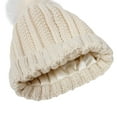thumbnail image 4 of Yigetop Winter Beanie Womens Winter Knitted Beanie Hat with Faux Pom Warm Knit Cap Beanie Hats for Women Girls Winter Hat Beige One Size, 4 of 6