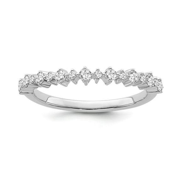 ARAIYA FINE JEWELRY 14K White Gold Diamond Band Ring (1/4 cttw, I-J Color, I2-I3 Clarity), Size 7