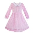 thumbnail image 1 of Girls Dress Flower Lace White Collar Skirt Dress 4, 1 of 6