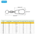 thumbnail image 2 of 26Lbs Fishing Swivels Snaps Stainless Steel Barrel Swivels Ball Bearing 50 Pack, 2 of 6