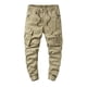 thumbnail image 2 of Pantalones largos de moda para hombre, casuales, de color sólido, cargo, con bolsillos y cremallera, cintura elástica, pantalones largos de algodón para hombre., 2 of 7