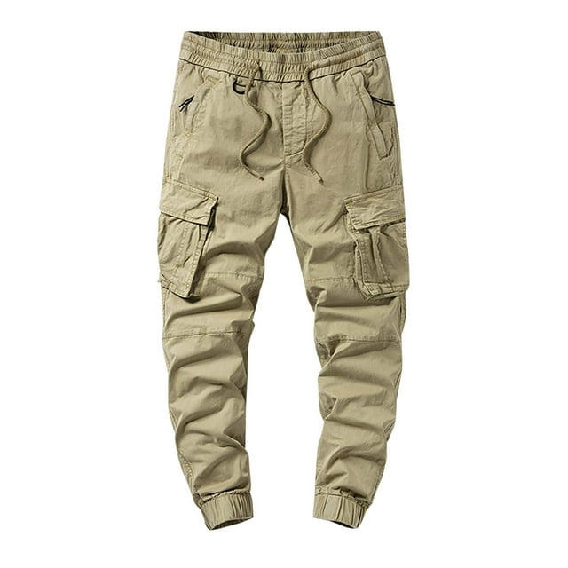 Diufon Pantalon Cargo Homme Décontracté de Travail Long avec Multi-Poches pour Randonnée en Plein Air