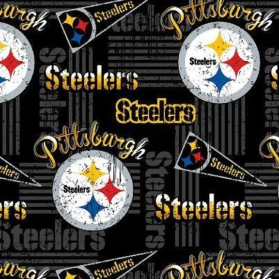 Handmade Valance or Curtain Panel Steelers Flag