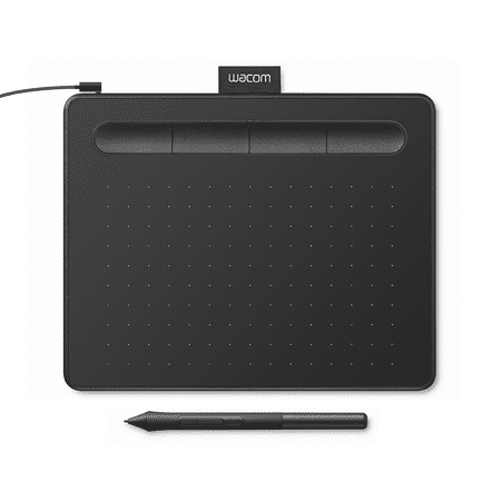 Wacom Intuos Graphics Drawing Tablet, 3 Bonus Software Included, 7.9x 6.3, Black, Small (CTL4100)