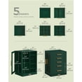 thumbnail image 4 of Joyero SONGMICS que gira 360° con 5 cajones, color verde bosque, 4 of 6