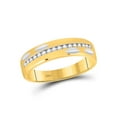 thumbnail image 3 of 14kt Yellow Gold His Hers Round Diamond Cluster Matching Wedding Set 3/4 Cttw, 3 of 5