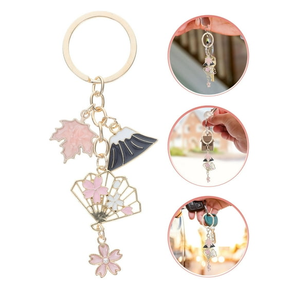 HAMPPLIES Cute Pink Keychain Cherry Blossom Keychain Multi Acrylic 1Pcs For Mother's Day
