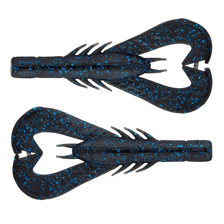 Googan Baits Mondo Worm 7.25 Inch - Black Blue Flake Soft Plastic Bait For Bass