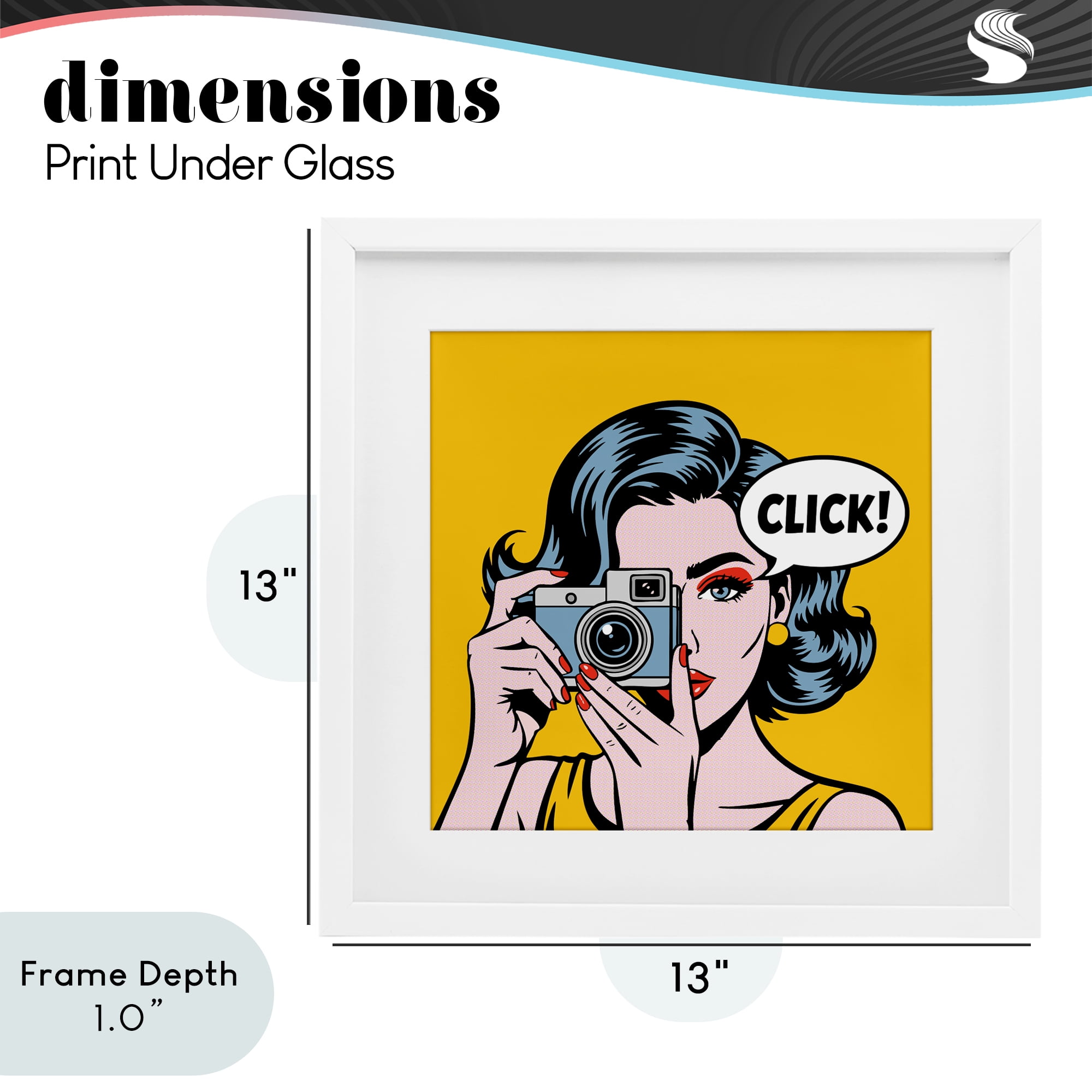 Stupell Industries Click Retro Photographer White Framed Print Under Glass, design by Andreas Magnusson