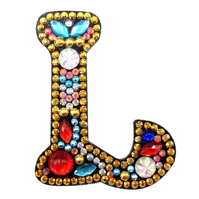 Cuadros Decorativos 1 Uds. Llaveros de diamantes adorno colgante bolso de teléfono DIY encanto decoración (L) Wdftyju embutido en tela