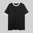 thumbnail image 1 of pstuiky Camisas de manga corta para hombre, Camisa de verano para hombre, holgada, a la moda, informal, con contraste de colores, cuello redondo y mangas cortas. camisas casuales para hombre m, 1 of 6