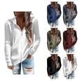 thumbnail image 1 of Sudaderas con cremallera de Manga Larga Mujer Suelta Casual ANGGREK color Puro XL, 1 of 7