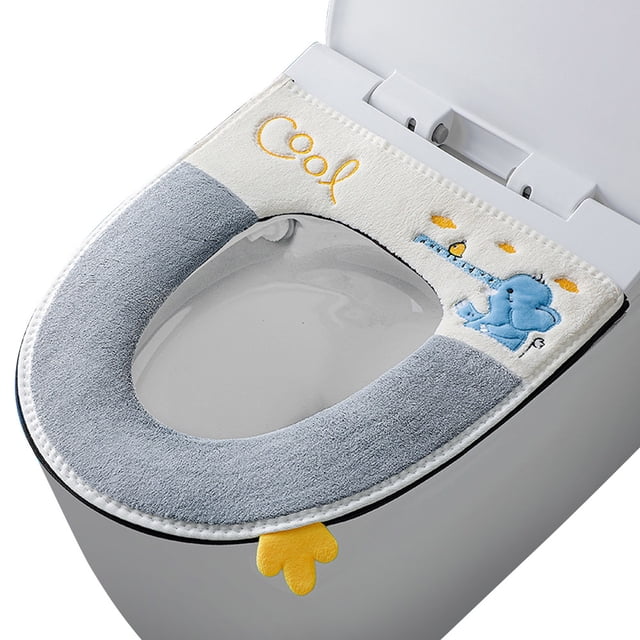 Cojín de inodoro grueso con asa, cojín para asiento de inodoro, tipo cremallera, cojín para asiento de inodoro, cojín para cuello de inodoro