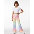 thumbnail image 3 of Girls Flare Pants, AI Digital Print Bell Bottoms,All-Season Sizes 3-13Y, 3 of 6