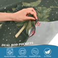 thumbnail image 3 of Yayeee Kitchen Curtains Tier Pair Light Filtering 27"x24" Rod Pocket Short Cafe Window Panel, Hand Drawn Christmas Trees, 3 of 7