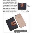 thumbnail image 5 of Rfid para mujer, billetera pequeña de cuero plegable para mujer, minimonedero con cremallera, tarjeta de identificación, regalo kaili Sencillez, 5 of 5