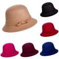 thumbnail image 3 of Chapeau Bowler Nœud Chaud Automne Hiver Chapeau Dôme Résistant au Froid pour Extérieur, 3 of 7