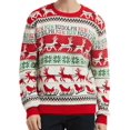 thumbnail image 1 of Chandail de Noël pour Hommes Rudolph Renne Vacances Festif Tricoté Cardigan Mignon Laid, 1 of 6
