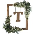 thumbnail image 2 of BKER Wooden Alphabet Wreath For Wall Home Living Room Bedroom Decorative Letter Sign With Hook And Rope For DIY Word Display, 2 of 6