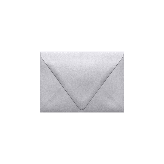 LUXPaper A6 Contour Flap Invitation Envelopes, 4 3/4 x 6 1/2, 80 lb. Silver Metallic, 500 Pack