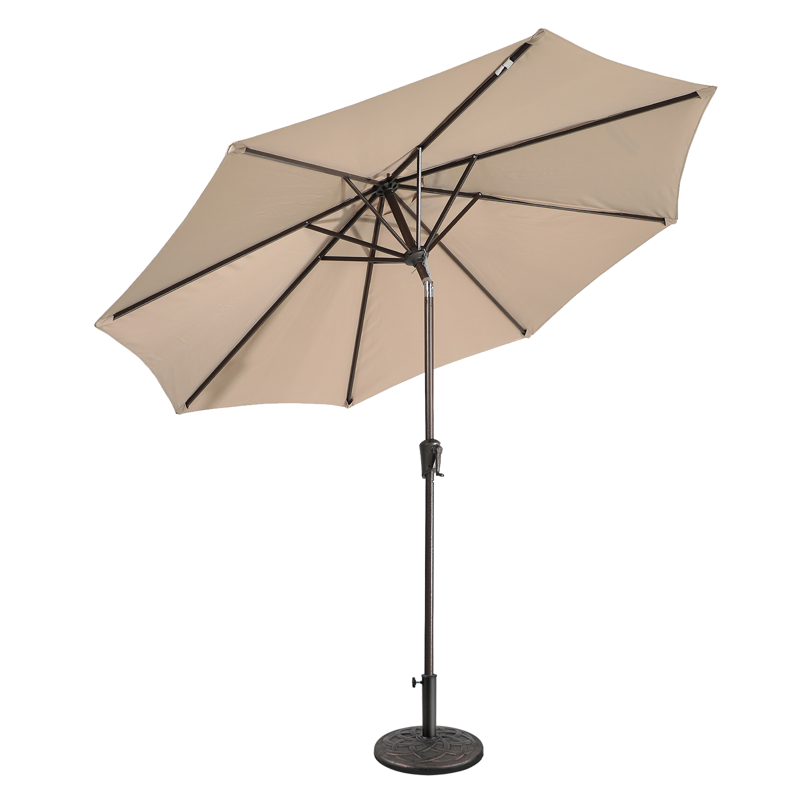 COBANA 9ft Patio Umbrella with Base Included, Outdoor Market Table