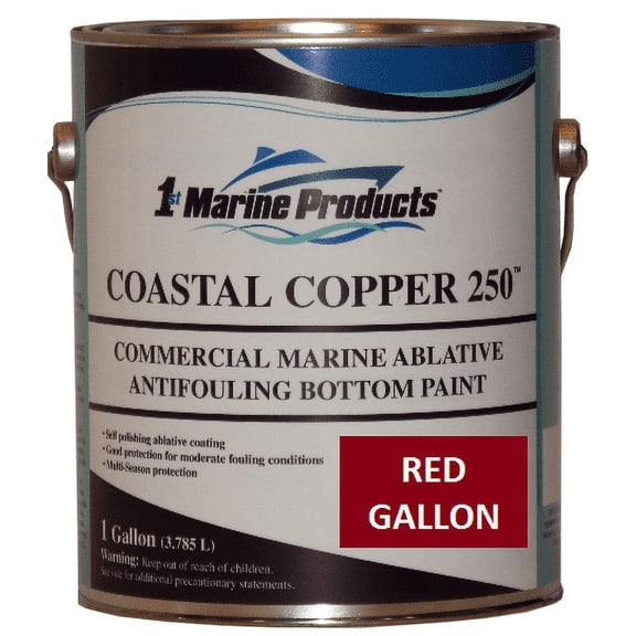 Coastal Copper 250 Ablative Antifouling Marine Bottom Paint Red Gallon