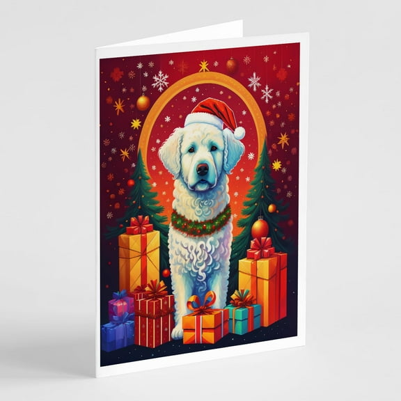 Kuvasz Holiday Christmas Greeting Cards Pack of 8 7 in x 5 in