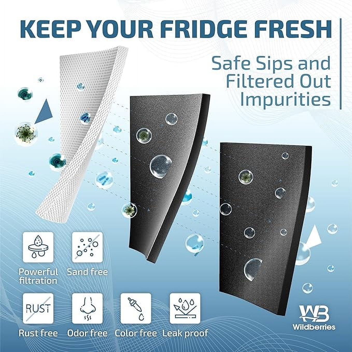 Wildberries DA29-00020B Refrigerator Water Filter Replacement for Samsung DA97-08006A, RS25J500DSR, RF23J9011SG, RF23J9011SR/AA, RF263TEAESG, RS25J500DSG, RF263BEAESR, HAF-CIN/EXP, RF28HFEDBSR, 3pack