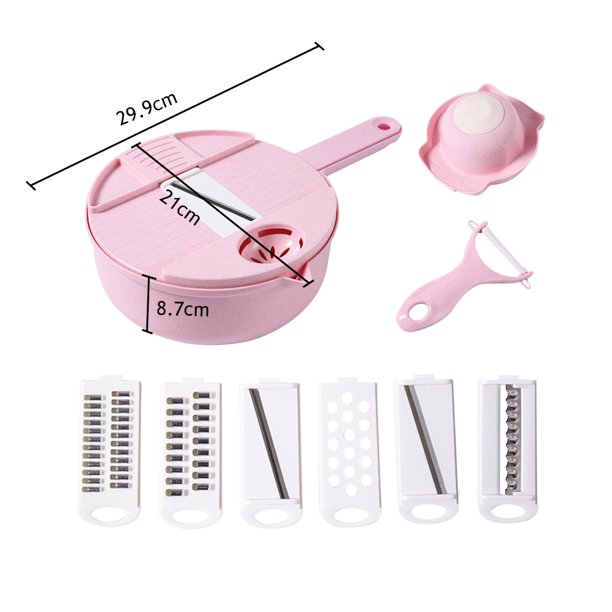 Pelador de verduras Gadgets para el hogar Accesorios para picadora de frutas para patatas (rosa) Likrtyny Libre de BPA
