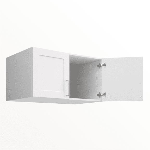 Premium, fully-assembled German white shaker fridge cabinet 36.2" (92cm) 2 doors