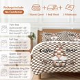 thumbnail image 6 of Queen 4 Piece Bedding Set Farm Gnome Coffee Day Beans Soft Breathable Duvet Cover and Pillowcase, Classic Brown Buffalo Plaid Duvet Cover Set Bed Sheets for Bedroom Dormitory Guest Room, 6 of 9