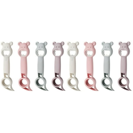 

BESTONZON 8 Pcs Four-In-One Bottle Opener Practical Corkscrew Non-Slip Jar Opener Beer Bottle Opener