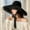 Black, variant on New Fashion Women Summer Hat Ladies Solid Lace Wide Brim Sun Hat Bucket Cap Female Elegant Packable Panama Beach Hat