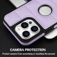 thumbnail image 4 of ELEHOLD for iPhone XS Max Leather Case Luxury Premium PU Leather Logo Cutout View Full Coverage Slim Lightweight Non-Slip Shockproof Protective Case for iPhone XS Max,lightpurple, 4 of 6
