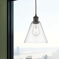 thumbnail image 2 of 516-1P-WPC-GBC-84 Innovations Lighting Ballston Berkshire 1 Light 8" Cord Hung Mini Pendant Clear/Oil Rubbed Bronze, 2 of 2