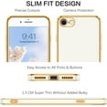 thumbnail image 2 of iPhone SE Case,iPhone SE Phone Case,iPhone 7/8 Case,Slim Soft TPU with Adjustable Wristband Kickstand Scratch Resistant Shockproof Protective Cover for Apple iPhone SE 2/3 4.7", White Goden, 2 of 18