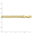 thumbnail image 2 of 10k Yellow Gold Solid Polished Fancy Link Bracelet 8 Inch 6mm Lobster Claw Link Bracelet for Women, 2 of 2