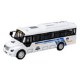 thumbnail image 3 of Milaget Bus Toy 1/12 Scale Educational Creative Bus Model for Party Birthday Parties White, 3 of 8