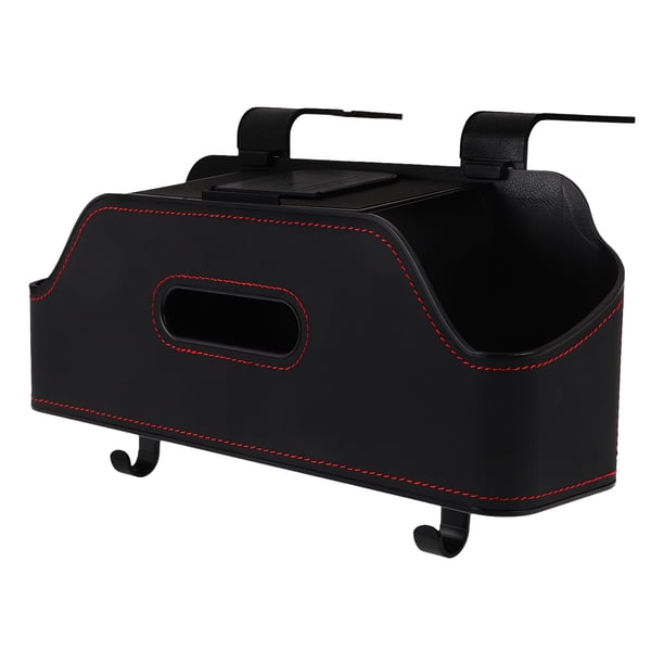 Organizador de asiento de coche, caja de pañuelos, portavasos para asiento trasero de coche, organizador de almacenamiento colgante para coche