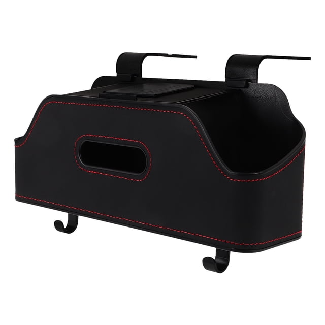 Organizador de asiento de coche, caja de pañuelos, portavasos para asiento trasero de coche, organizador de almacenamiento colgante para coche