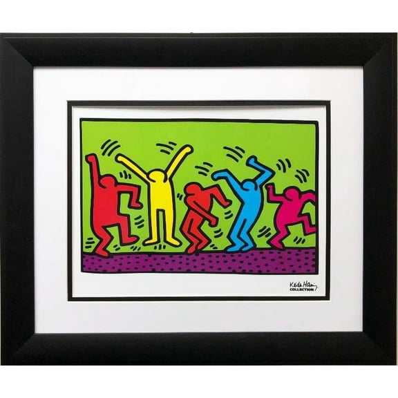 Keith Haring "Untitled" Dance 1987 CUSTOM FRAMED Art Lithograph Generic