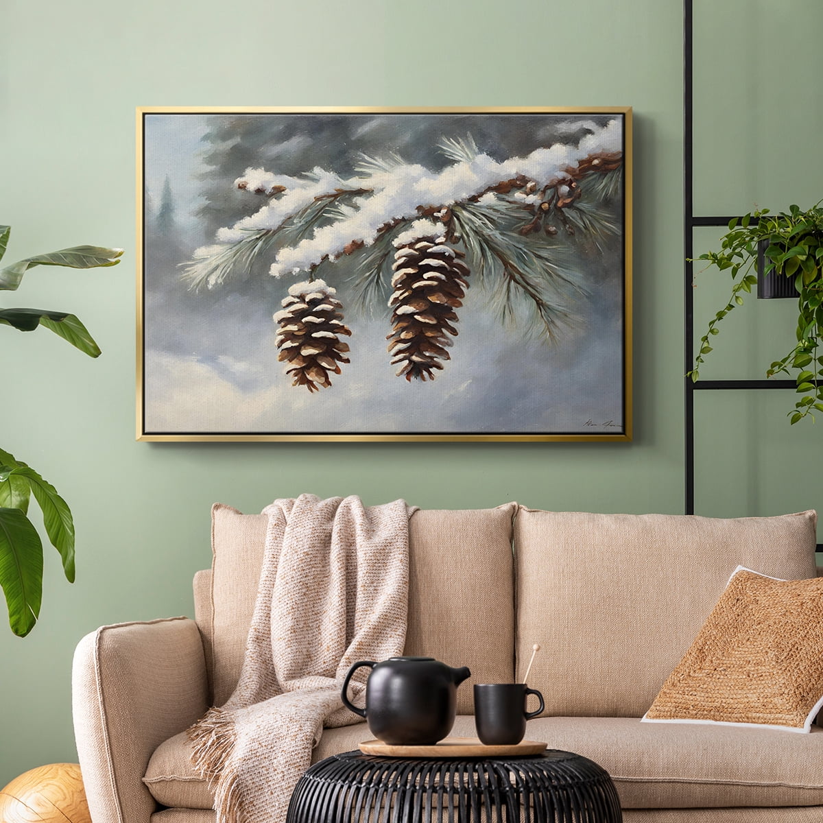 Vintage Landscape-CXCVIII By Wexford Home Framed in Gold Wood Gallery Wrapped Canvas 27 in. x 41 in.